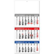 Calendario trittico 3 spirali 2026