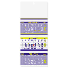 Calendario trittico fluo 2026 colore giallo