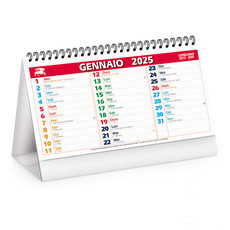 Calendario da tavolo mensile multicolor table 2025