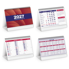 Calendario da tavolo mini table 2027 rosso