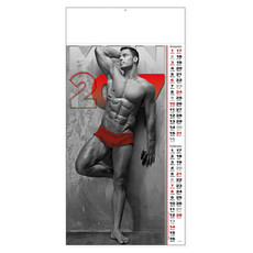 Calendario nudo uomo bianco e nero 2027