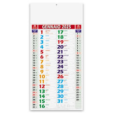 Calendario olandese shaded multicolor 2025
