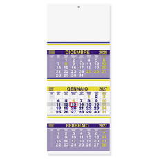Calendario trittico fluo 2027 colore giallo