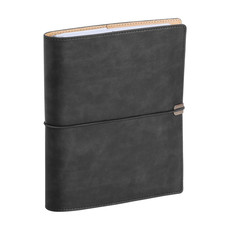 Agenda 15X21 portafoglio 2025 con elastico colore nero