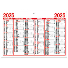 Tabella semestrale da scrivania 2025