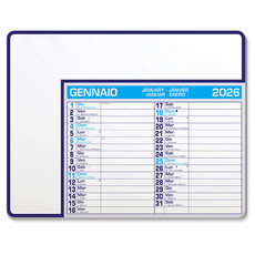 Tappetino mouse con calendario 2026 blu