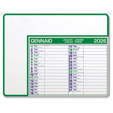 Tappetino mouse con calendario 2026 verde