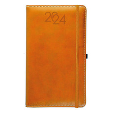 Agenda setAgenda settimanale 2024 in pvc con elastico arancio