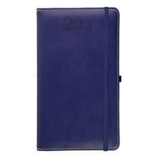 AAgenda settimanale 2024 in pvc con elastico blu