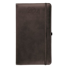 Agenda settimanale 2024 in pvc con elastico nero