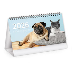 Calendario da tavolo cani e gatti 2026