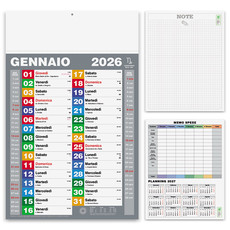 Calendario olandese block color 2026 dettaglio