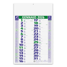 Calendario olandese classico 2026 verde blu