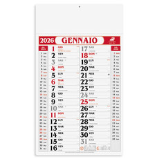 Calendario olandese gigante 2026 rosso