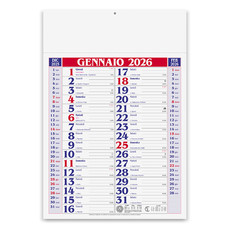 Calendario olandese medio 2026 rosso