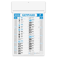 Calendario olandese passafoglio 2026 blu