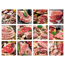 Calendario silhouette macelleria e carni 2026 mensiletti