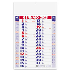 Calendario olandese classico 2025 rosso blu
