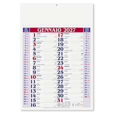 Calendario olandese medio 2027 rosso