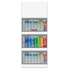 Calendario trittico 3 spirali color 2025