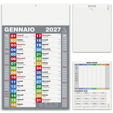 Calendario olandese block color 2027 dettaglio
