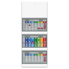 Calendario trittico 3 spirali 2027 color