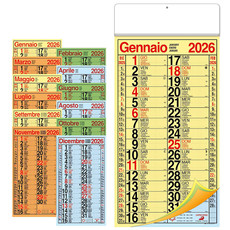 Calendario Cinesino trimensile Multicolor maxi 2026 dettaglio