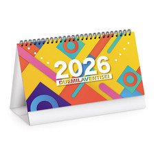 Calendario da tavolo mensile multicolor table 2026 - copertina