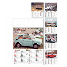 Calendario illustrato auto mitiche 2025 dettaglio