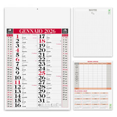 Calendario olandese classic 2026 rosso - dettaglio