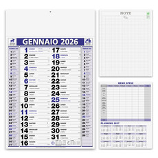 Calendario olandese classic notes 2026 blu - dettaglio