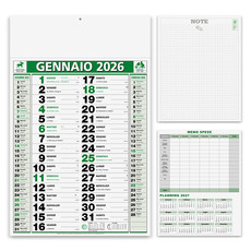 Calendario olandese classic notes 2026 verde - dettaglio