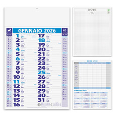 Calendario olandese classico 2026 azzurro - dettaglio