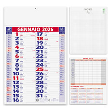 Calendario olandese classico 2026 rosso - dettaglio