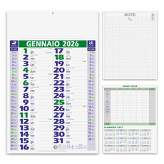 Calendario olandese classico 2026 verde - dettaglio
