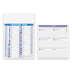 Calendario olandese medio 2026 blu - dettaglio
