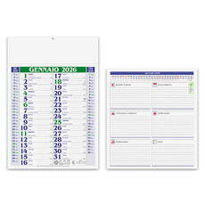 Calendario olandese medio 2026 verde - dettaglio