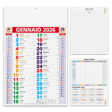 Calendario olandese multicolor tris 2026 dettaglio