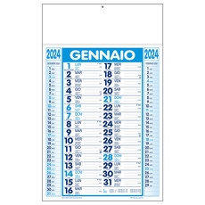 Calendario trimestrale olandese 2024 blu