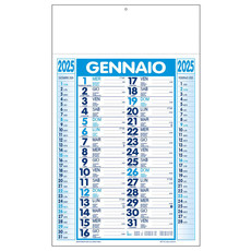 Calendario trimestrale olandese 2025 blu