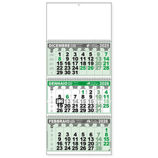 Calendario trittico 2026 3 spirali verde