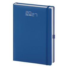 Agenda 2027 giornaliera con elastico e portapenna 15X21 blu royal