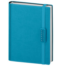 Agenda giornaliera 15x21 termovirante con elastico azzurro