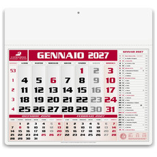 Calendario americano 2027 rosso