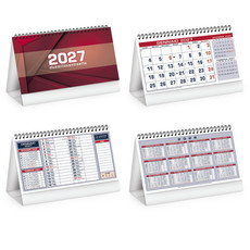 Calendario da tavolo table note 2027 rosso dettaglio 1