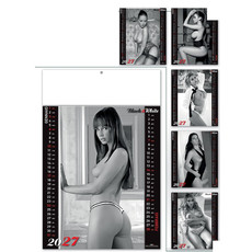 Calendario illustrato nudo black & white 2027 dettaglio 1