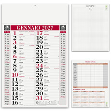 Calendario olandese classic 2027 rosso dettaglio 1