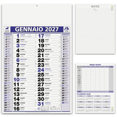 Calendario olandese classic notes 2027 blu dettaglio 1