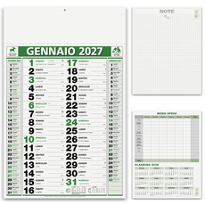 Calendario olandese classic notes 2027 verde dettaglio 1