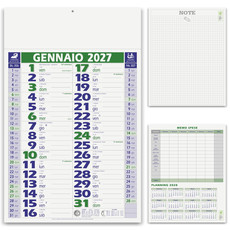 Calendario olandese classico 2027 verde dettaglio 1